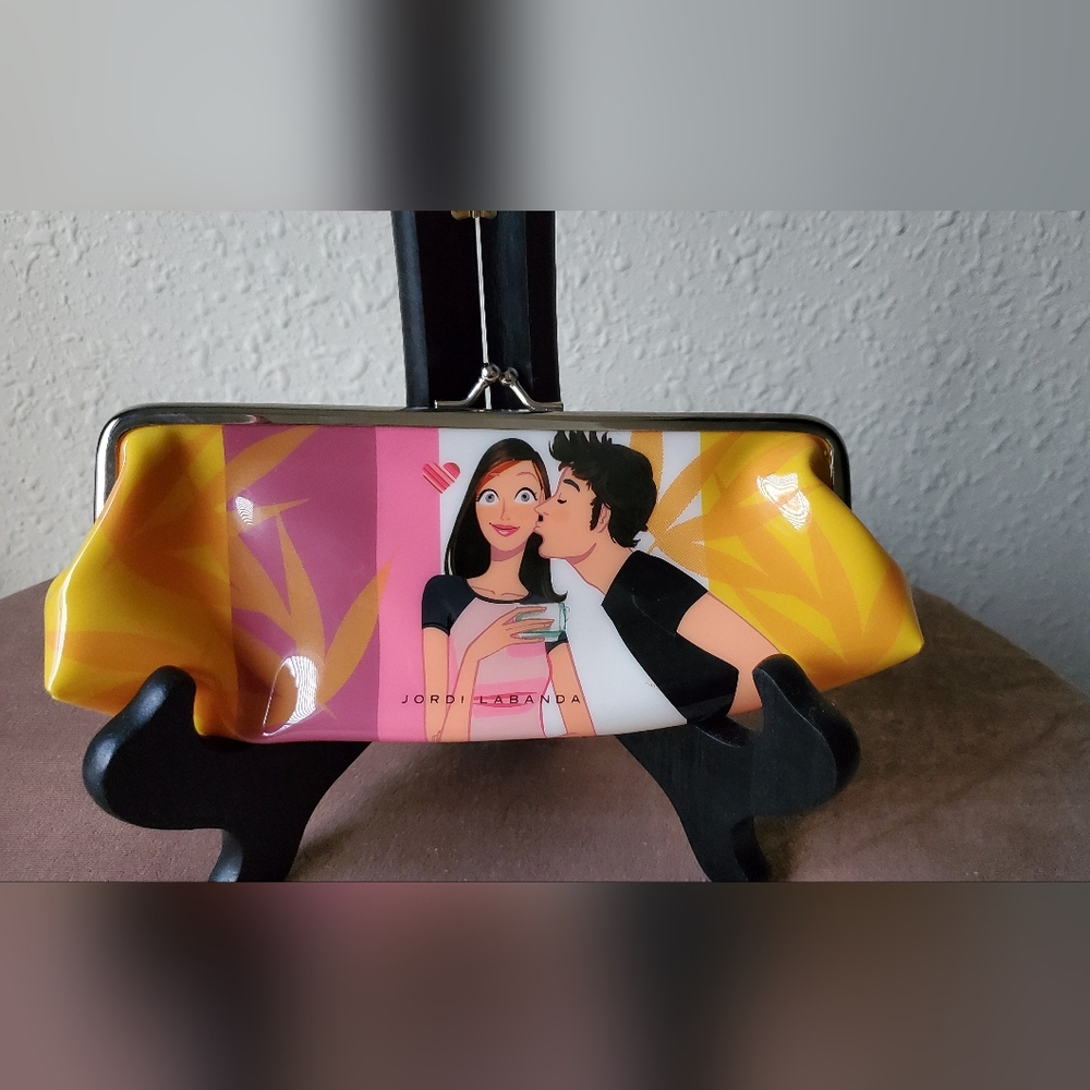 Cute! Jordi Labanda multi color 9x3 1/2 Coin clutch